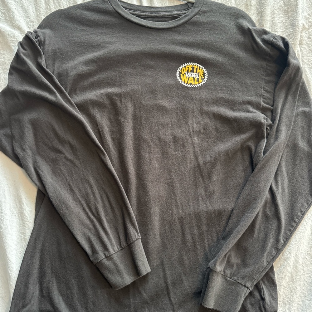 Vans Men's Dark Gray Long Sleeve Tee